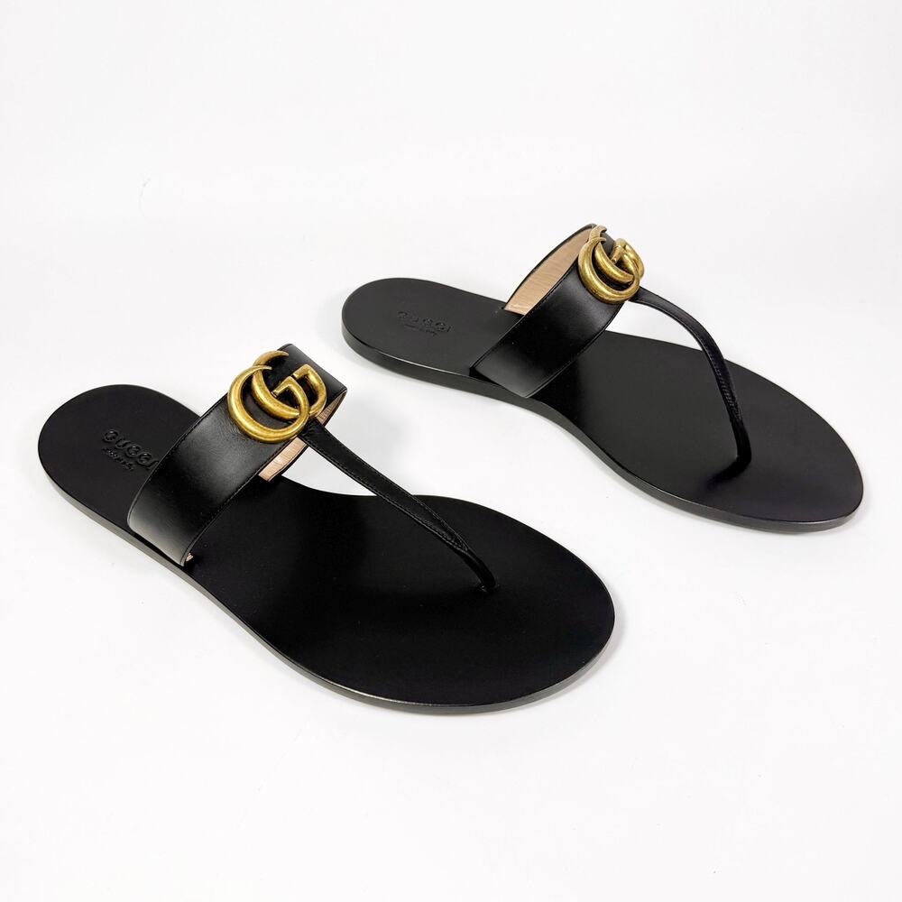 Gucci GG Marmont Calfskin Thong Sandal - Women’s 10.5 - Picture 3 of 8